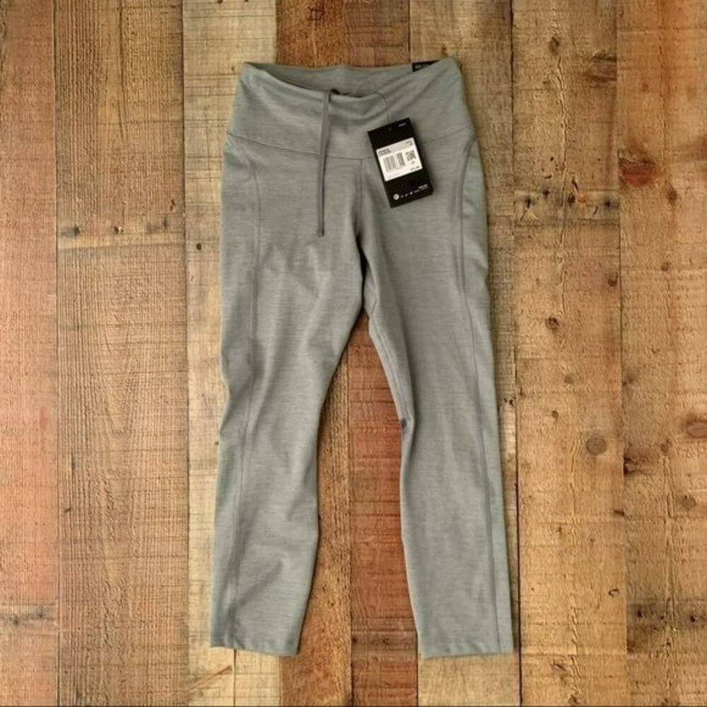 Nike women’s running Capri leggings with mesh and pockets in gray - XS